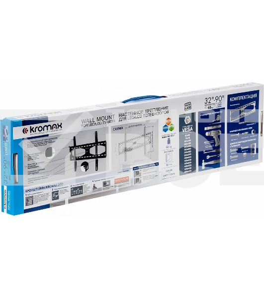 Кронштейн для телевизора Kromax STAR-11 серый титан 32'-90' макс.60кг настенный фиксированный