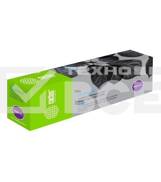 Картридж лазерный Cactus CS-TN217C голубой (2300стр.) для Brother HL3230/DCP3550/MFC3770
