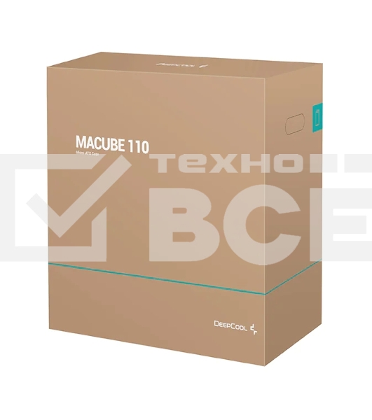 Компьютерный корпус Deepcool MACUBE 110 BK без БП, боковое окно (закаленное стекло), черный, mATX