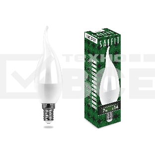 Лампа светодиодная SAFFIT SBC3707 (55055) 7 вт Е14 белый матовая свеча на ветру