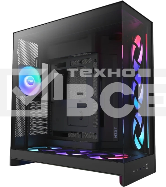 Компьютерный корпус без блока питания Case NZXT H9 Flow RGb+ (2025), Midi-Tower, TG, 6x140мм RGb + 1x120мм RGb, 2xUSB-A 3.2 + 1xUSB-C 3.2, E-ATX, ATX, mATX, mITX черный