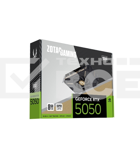 Видеокарта Zotac PCI-E 5.0 RTX 5050 SOLO 8GB NVIDIA GeForce RTX 5050 8Gb 128bit GDDR6 2572/20000 HDMIx1 DPx3 HDCP Ret