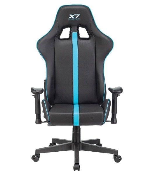 Кресло игровое A4Tech X7 GG-1200 черный/голубой искусственная кожа крестовина пластик