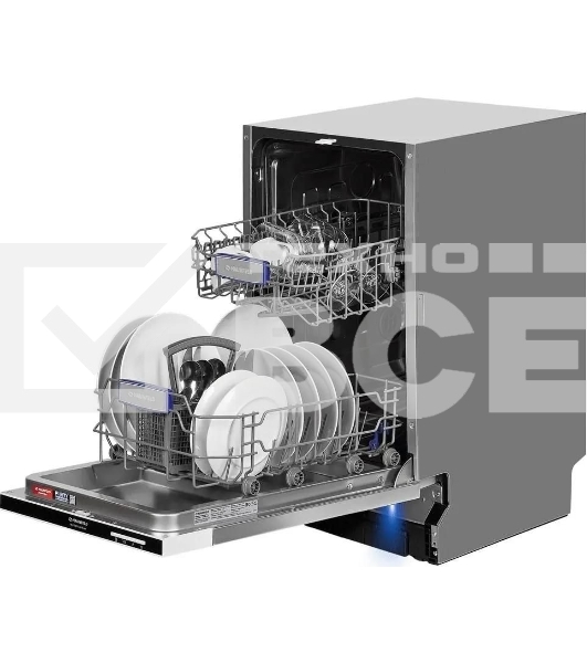 Встраиваемая посудомоечная машина Maunfeld MLP-082D Light Beam, серебристый, 44.8 см, 9 компл., 49 дБ, класс A++