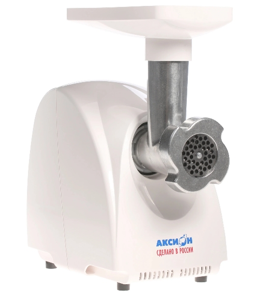 Мясорубка электрическая Аксион М32.01 белый, 1500 Вт, 1.7 кг/мин, защита от перегрузки, насадки - 4