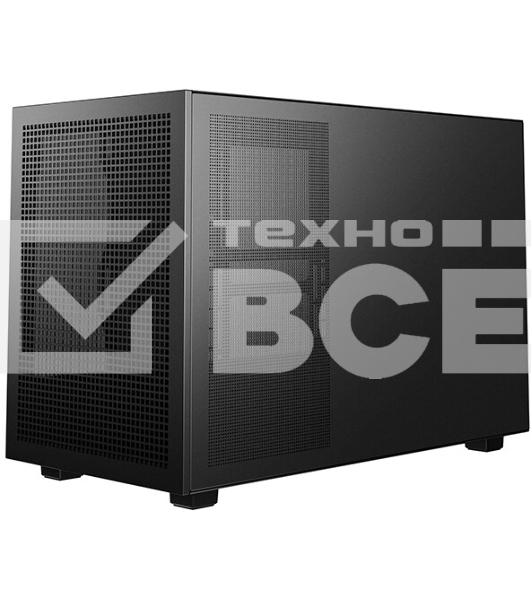 Корпус DeepCool CH260 Wood, Micro-Tower, чёрный