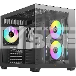 Корпус Ocypus Gamma C54 BK ARGB, Mini-Tower, чёрный, 3 x 120 мм, фото 1