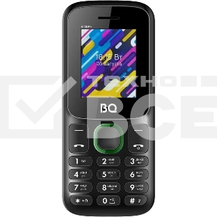 Мобильный телефон BQ 1848 Step+ черный/зеленый