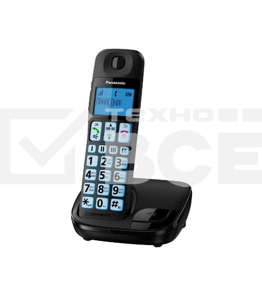 Телефон беспроводной (DECT) Panasonic KX-TGE110UCB черный