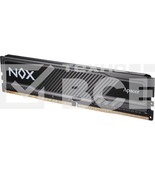 Оперативная память Apacer Nox, DDR4, 8GB (1x8 GB), 3600 MHz, CL18, радиатор, чёрный