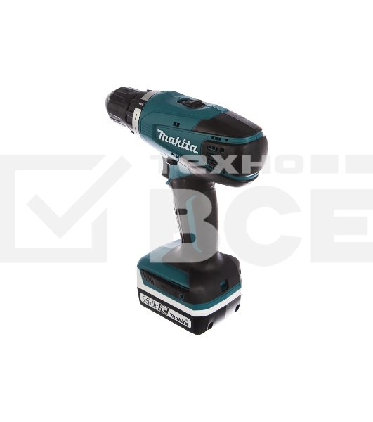 Дрель-шуруповерт Makita DF347DWE Дрель ак, 14.4В,2х1.5Ач Li-ion,БЗП-10мм,0-400\0-1400об\м,30\15Нм,1.4кг,чем,G-серия