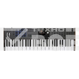 Клавиатура MIDI Arturia [KeyLAB 61 MK3 Black] 61 клавиша, полувзвешенная механика, дисплей, 12 пэдов, 9 фейдеров, 9 поворотных регуляторов, 3 входа для подключения педалей, MIDI in/out, USB-C [231632]