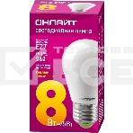Лампа светодиодная ОНЛАЙТ 71626 OLL-G45-8-230-2.7K-E27 8 Вт шар 2700К тепл. бел. E27 560лм 176-264В, фото2