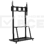 Мобильная стойка Wize Pro M86 для широкоформатных и интерактивных панелей 42 90, Max VESA 800x600 мм, высота 183 см, вертикальная регулировка, полка для медиаплеера, до 150 кг, черный, фото2