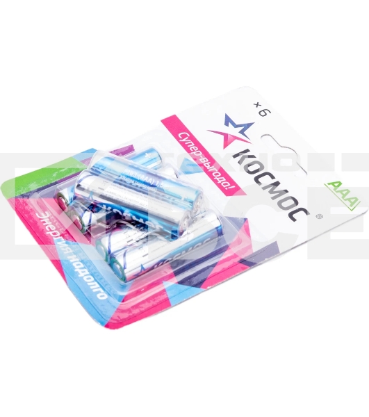 Элемент питания Космос алкалиновый AAA/LR03 BP-6 (блист.6шт)