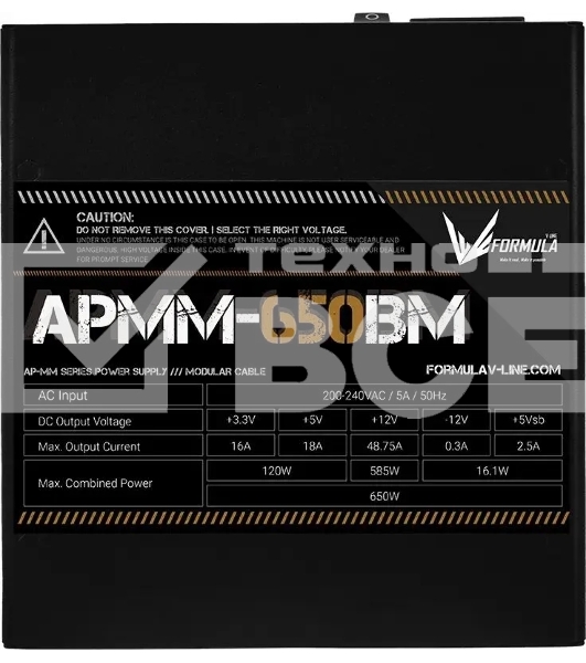 Блок питания Aerocool/Formula ATX 650W APMM-650BM 80 PLUS bronze (20+4pin) APFC 140мм fan 6xSATA Cab Manag RTL