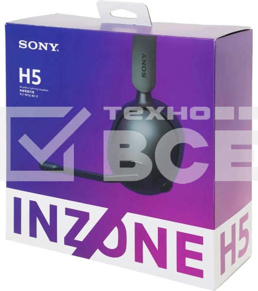Гарнитура накладные Sony INZONE H5 1.5м черный беспроводные bluetooth оголовье (WH-G500/B)