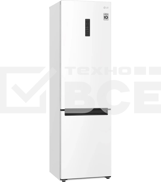 Холодильник LG GA-B509LQYL белый двухкамерный 277/107л морозилка снизу, No Frost