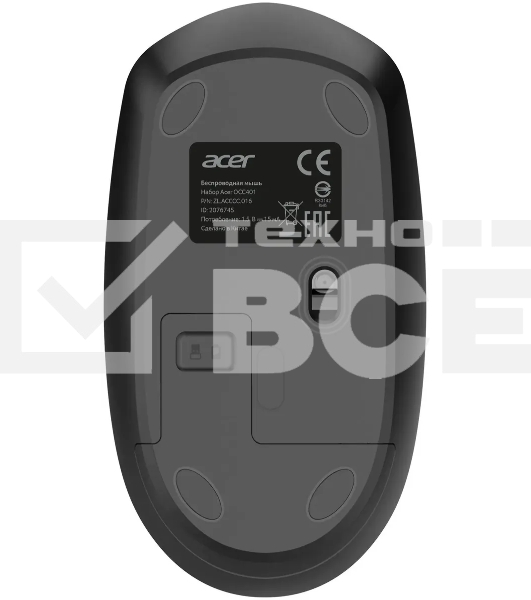Комплект клавиатура + мышь Acer OCC401 клав:черный мышь:черный USB беспроводная (ZL.ACCCC.016)