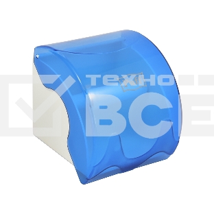 Диспенсер туалетной бумаги, малый Puff 7105, синий, пластиковый, 14,5х15,5х14,4 см