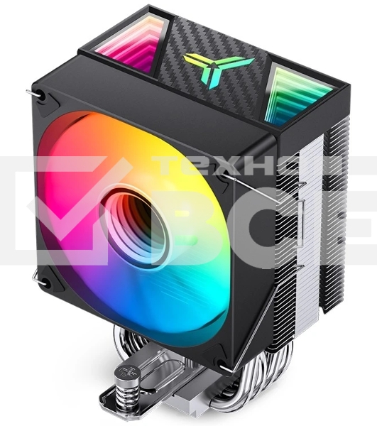 Кулер для процессора JONSBO CR-1400 V2 ARGb (180W, 4-pin PWM, 133мм, Al/Cu, 4x6мм, ARGb, 1x92мм, 38.2CFM, 33.8dBA, 2200RPM, S: 1700/1200/115X, AM4/AM5 черный)