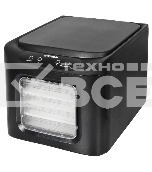 Сушка для фруктов и овощей Hyundai HYFD-P1203 12под. 500 Вт, черный