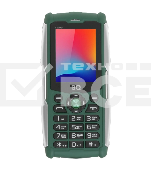 Мобильный телефон BQ 2449 Hammer зеленый