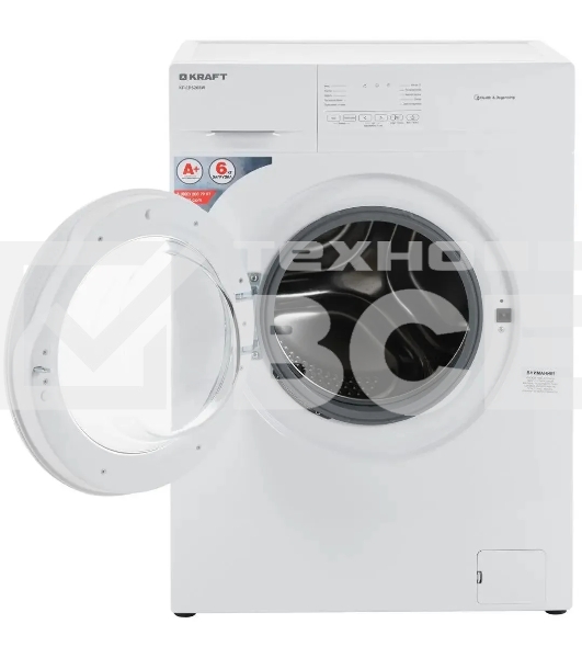 Стиральная машина Kraft KF-ED6206W белый, загрузка фронтальная 6 кг, 1000 об/мин., класс: А+