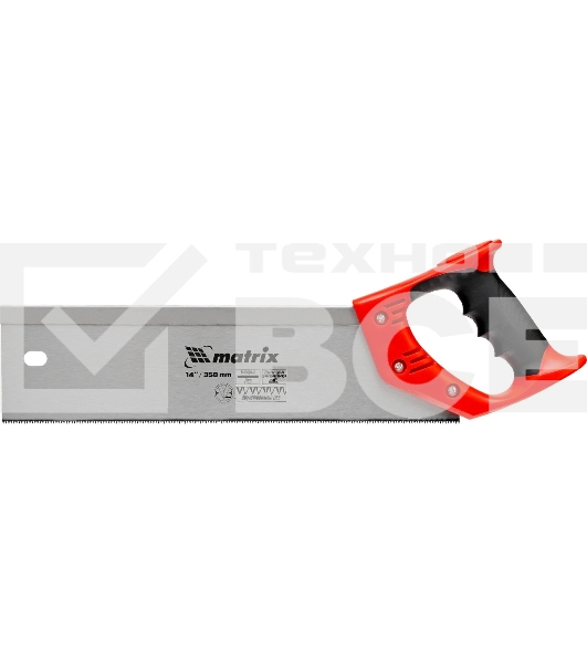 Пила Matrix по дереву обушковая для стусла, 350 мм, двухкомпонентная рукоятка