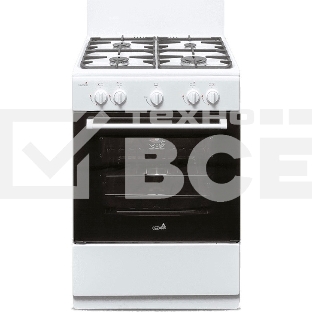 Плита газовая Cezaris ПГ 3200-00 белый, конфорок 4 шт, духовка 59 л, 60 см x 85 см x 60 см
