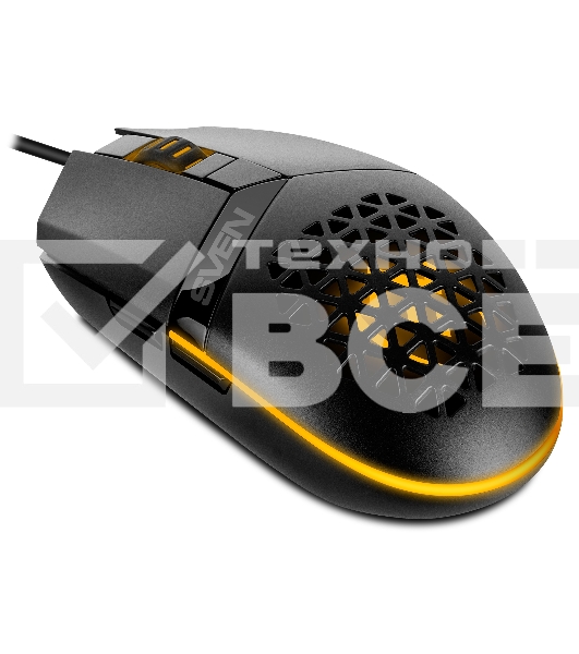 Мышь проводная SVEN RX-G735 черный, 4000 dpi, USB, кнопки - 6