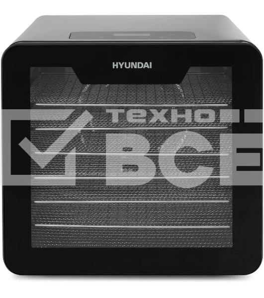 Сушка для фруктов и овощей Hyundai HYFD-8802 14под. 600Вт серебристый
