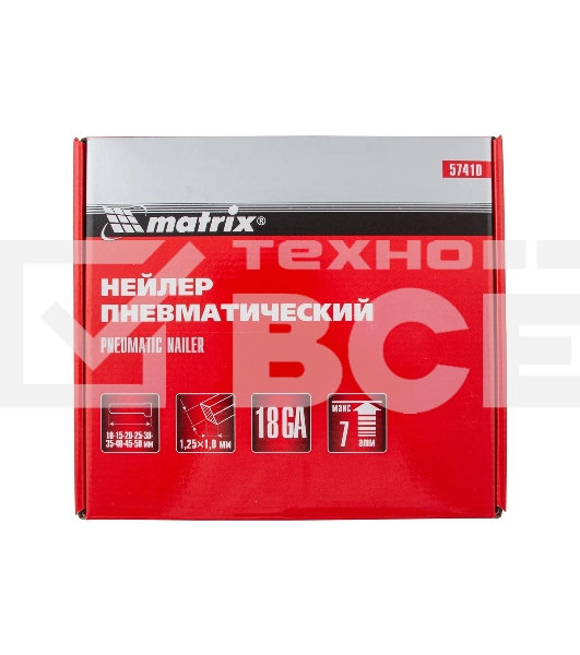 Степлер пневматический MATRIX 57410для гвоздей от 10 до 50мм