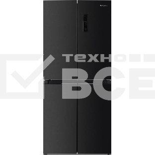 Холодильник Hotpoint HFL4 522I XBR чёрный трехкамерный 266/160 л морозилка снизу, No Frost, Side by Side