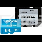 Флеш карта microSD 64GB Kioxia EXCERIA microSDXC Class 10 UHS-I U1 C10, 100 MB/s, фото 1