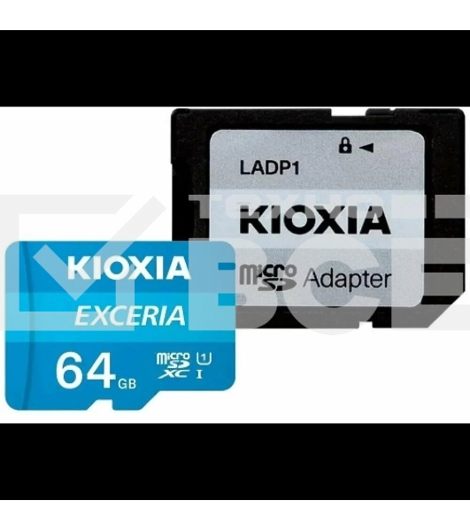 Флеш карта microSD 64GB Kioxia EXCERIA microSDXC Class 10 UHS-I U1 C10, 100 MB/s