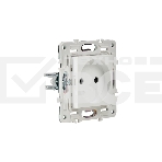 Розетка SKANDY 10А без заземл. без защ. шторок SK-R02W арктич. бел. IEK SK-R10-10-K01, фото3