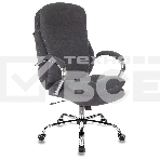Кресло руководителя Бюрократ T-9950SL Fabric серый Alfa 44, крестовина металл хром, фото 1