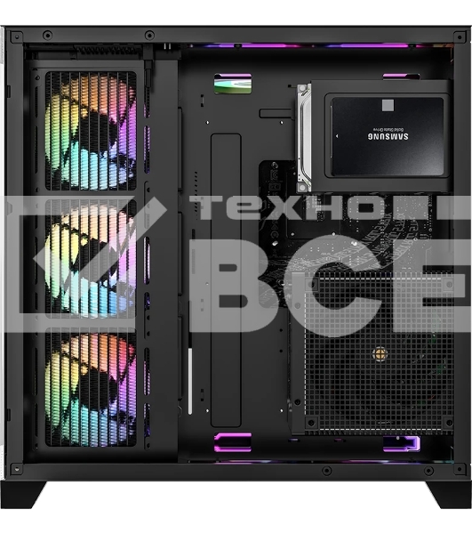 Компьютерный корпус AeroCool/Formula Crystal Z6 Floe черный без БП ATX 4x120mm 2xUSB3.0 1xUSB3.1 audio bott PSU