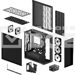 Компьютерный корпус Arctic Cooling ARCTIC Xtender VG (Mirror Black) арт. ACPCC00019A, фото11