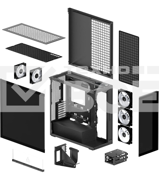 Компьютерный корпус Arctic Cooling ARCTIC Xtender VG (Mirror Black) арт. ACPCC00019A