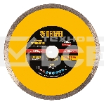 Диск алмазный сплошной Denzel супертонкий, 200 х 25,4 мм, горячее прессование, мокрое резание, фото 1