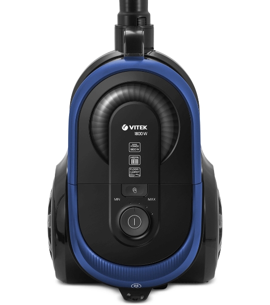 Пылесос Vitek VT-1842 черный/синий, 400/1400 Вт, уборка сухая, пылесборник контейнер 2.5 л
