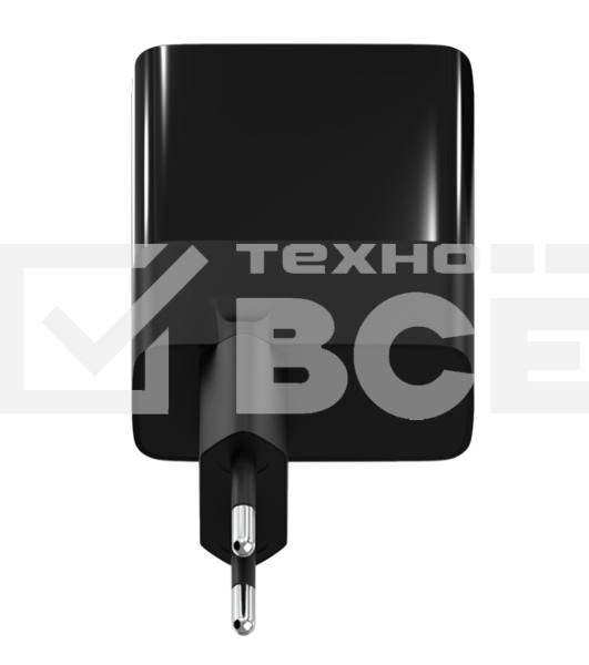 Сетевое зарядное устройство Maxvi A583GN Type-C 65W + Type-C 40W + USB 22W, GAN, PD, QC, LED дисплей, черный