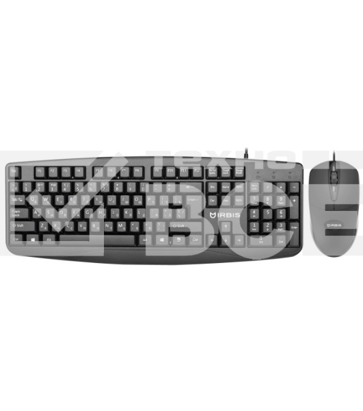 Комплект клавиатура+мышь Irbis LD802 проводной, USB, 1600 DPI, чёрный