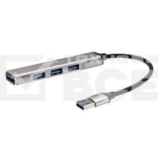 Переходник USB 3.0 -->USB3.0+3 USB2.0, Aluminum Shell, 0.2м Telecom <TA308U>