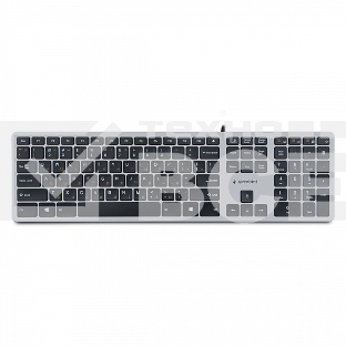 Клавиатура Gembird KB-8420 проводная, USB, серый
