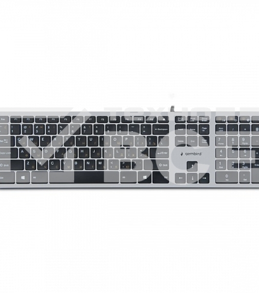 Клавиатура Gembird KB-8420 проводная, USB, серый