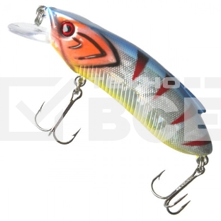 Воблер минноу 451, SAN-MINNOW BAX 73SP, Голубая с блестками и оранж. с низу