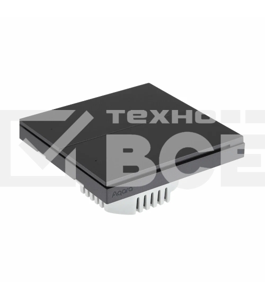 Выключатель двухклавишный без нейтрали Aqara Smart Wall Switch H1 EU (WS-EUK02 graphite) 
